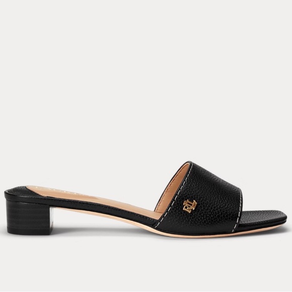 NEW Ralph Lauren Fay Tumbled Leather Sandals - Picture 5 of 11